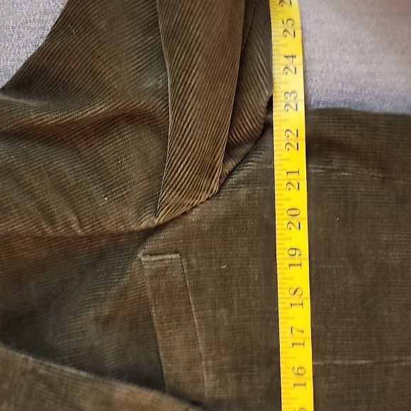 Land's End corduroy olive green lined jacket size 43L - Picture 13 of 14